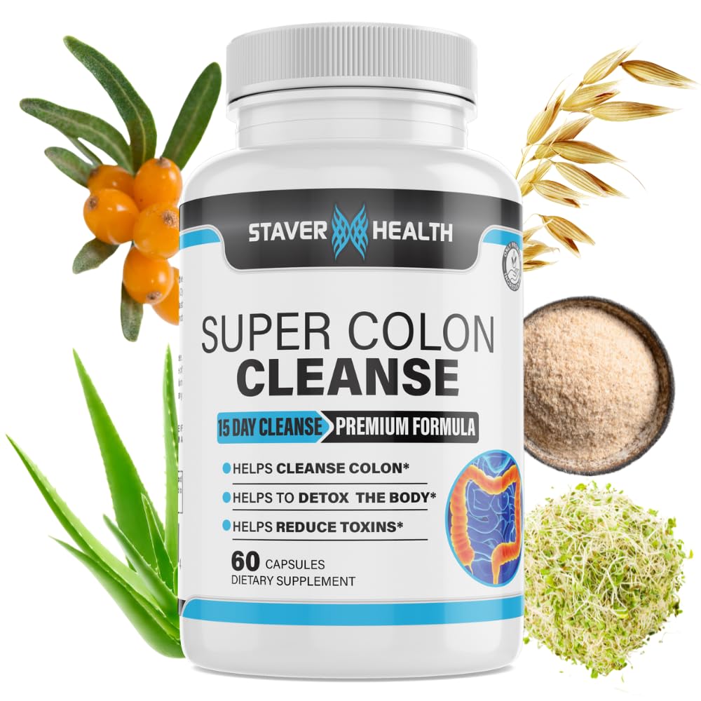 Super Colon Cleanse - 15 Ημέρα Καθαρισμός, Colon Cleanse Χάπια, Colon Cleanser & Detox, Psyllium Husk
