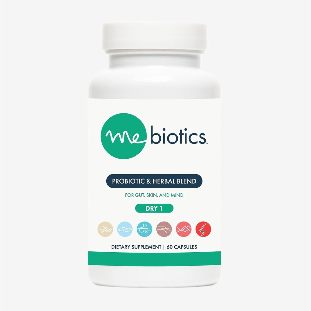 Microbiome Labs Mebiotics Probiotic & Herbal Supplement Ξηρά 1 - Lactobacillus Rhamnosus + Lemon Balm for Skin + Gut Health - Στοματικά προβιοτικά για την υποστήριξη της ουροδόχου κύστης, του μυαλού, & του δέρματος (60 κάψουλες)