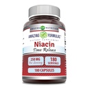 Amazing Formulas Niacin (Vitamin B3) 250 mg 180 Κάψουλες Συμπλήρωμα 