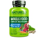 NATURELO Πολυβιταμίνη για Άνδρες 50+ - με Βιταμίνες, Ορυκτά, Βιολογικά Βότανα - Vegan Vegan Vegetarian - για Ενέργεια, Εγκέφαλο, Καρδιά και Υγεία των ματιών - 120 Κάψουλες