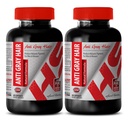 Πριόνι palmetto με ρίζα τσουκνίδας - ANTI GRAY HAIR ΦΥΣΙΚΗ FORMULA - συμπλήρωμα για την τριχόπτωση, αντι-γκρι συμπλήρωμα μαλλιών για τους άνδρες και τις γυναίκες, γκρι συμπλήρωμα μαλλιών στην αντίστροφη, συμπληρώματα μαλλιών, 2 Bot 120 Caps