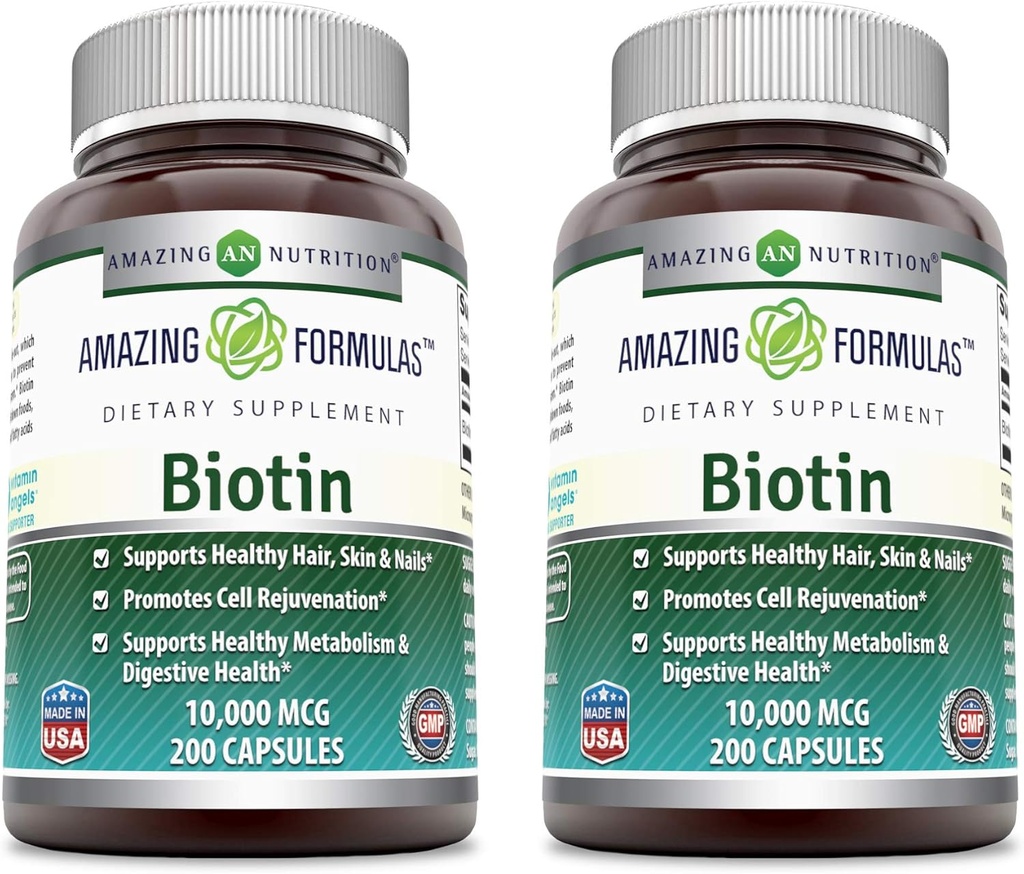 Amazing Formulas Biotin 10000 mcg Veggie Κάψουλες 