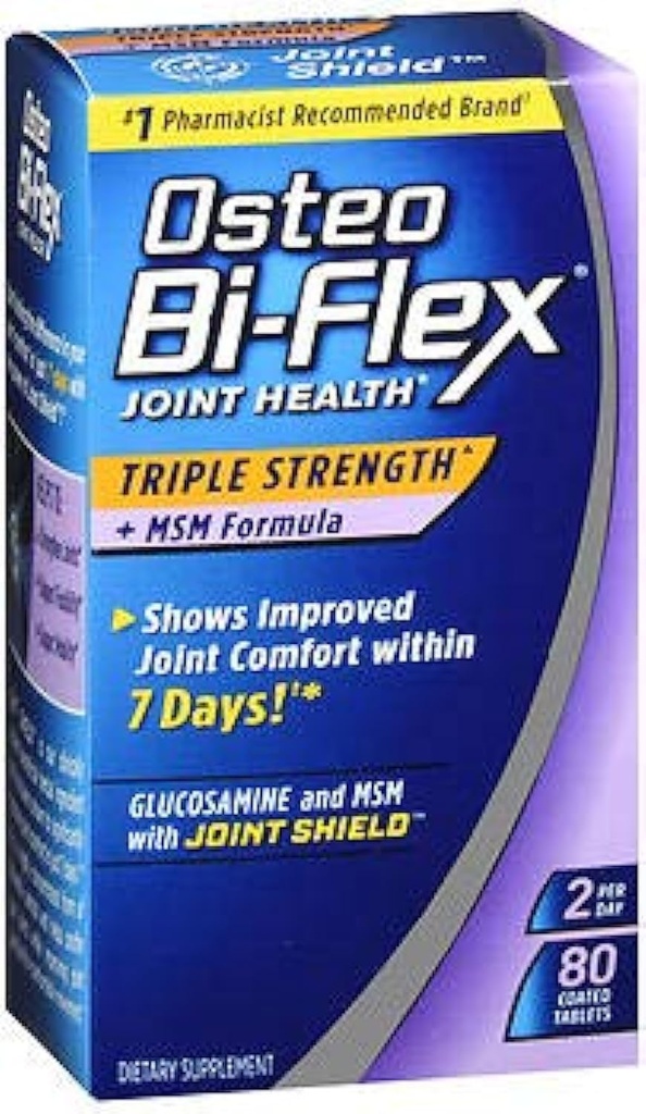 Osteo Bi- Flex Κοινή Υγεία Τριπλή Δύναμη + MSM Formula Κοινή Ασπίδα + Γλυκοζαμίνη - 80 Επικαλυμμένα Δισκία