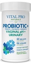 Vital Pro Naturals - Κολπικό pH & Προβιοτικά ούρων + Πρεβιοτικά, Μεταβιοτικά, Παραβιοτικά, 4- in-1 Συμπλήρωμα για τις γυναίκες, Υψηλή Ικανότητα, 64 Στεφανιαία, Επιπεφυκίτιδα, Κολπική, Ουρολοίμωξη, Ανοσοποιητική Υγεία, 30 ct