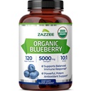 Zazzee USDA Organic Blueberry 10:1 Extract, 5000 mg Δύναμη, 120 Vegan Κάψουλες, 4 μήνες προσφοράς, συμπυκνωμένο και τυποποιημένο 10X πλήρες εκχύλισμα φρούτων, 100% χορτοφάγος, μη-GMO, Κατασκευασμένο στις ΗΠΑ