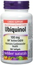 Webber Naturals Ubiquinol 100mg QH Active CoQ10, 100 softgels