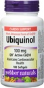 Webber Naturals Ubiquinol 100mg QH Active CoQ10, 100 softgels