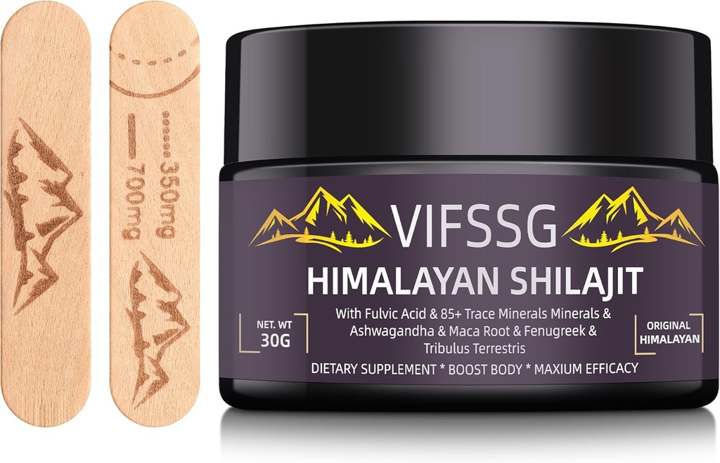 Shilajit Καθαρό οργανικό Ιμαλαΐων, 700 Mg συμπλήρωμα Shilajit, Shilajit Resin Organic, Gold Grade Nature Shilajit με 4 in-1 Complex για την ενεργειακή υποστήριξη, 30 γραμμάρια, 1 συσκευασία