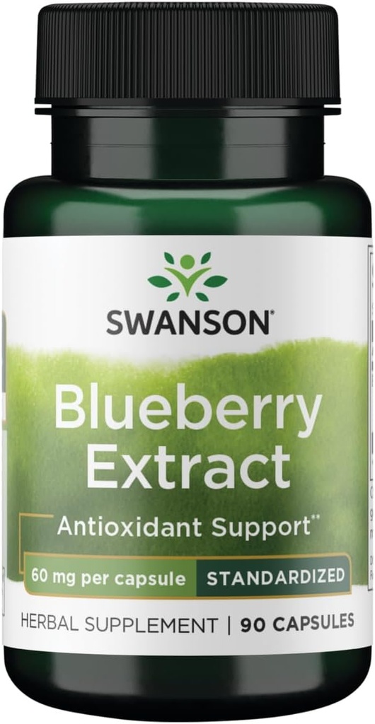 Εκχύλισμα φύλλων Swanson Blueberry 60 χιλιοστόγραμμα 90 κάψουλες