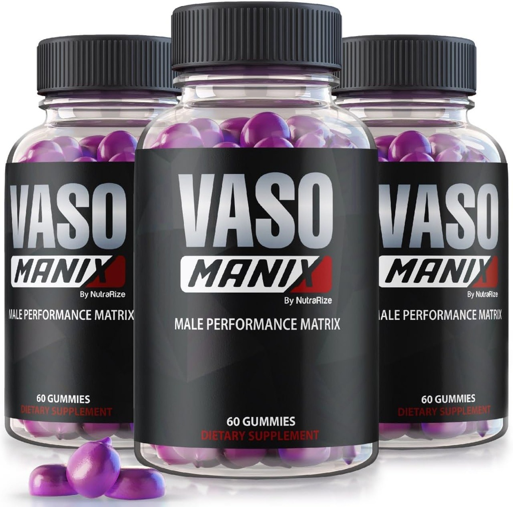 (3 Pack) VasoManix Gummies, Vaso Manix Classic Ανδρικό συμπλήρωμα, όλα φυσικά Φόρμουλα για τους άνδρες, Premium Gummy για να υποστηρίξει την απόδοση, την εμπιστοσύνη και τη συνολική υγεία, επίσημες κριτικές (180 Gummies)