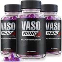 (3 Pack) VasoManix Gummies, Vaso Manix Classic Ανδρικό συμπλήρωμα, όλα φυσικά Φόρμουλα για τους άνδρες, Premium Gummy για να υποστηρίξει την απόδοση, την εμπιστοσύνη και τη συνολική υγεία, επίσημες κριτικές (180 Gummies)