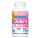 21ος αιώνας Βιταμίνες Ασβέστιο 500 Plus Extra D Caplets, 400 Count