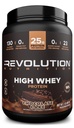Revolution Nutrition, High Whey, Protein Powder 2LB, Whey Isolate, Gluten Free, Lean μυϊκή μάζα για άνδρες & γυναίκες, 25g πρωτεΐνης ανά Scoop, 908 g, 24 εξυπηρετούν (Chocolate κέικ, 2 Λίρες)