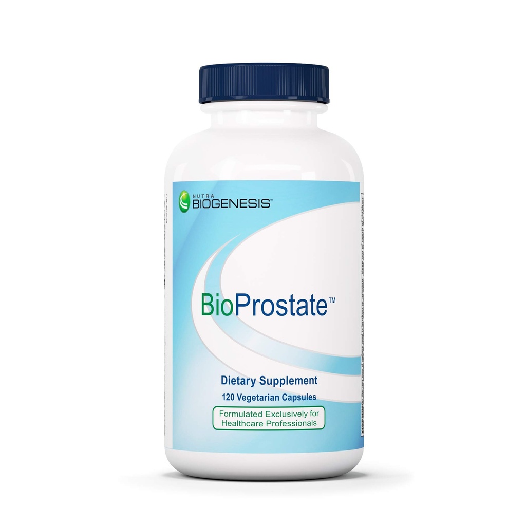 Nutra BioGenesis BioProstate - Saw Palmetto for Men, Prostate Health Supplements for Men, Urination Flow Support with Pumpkin Seed, Nettle & Pygeum - 120 Vegan Capsules