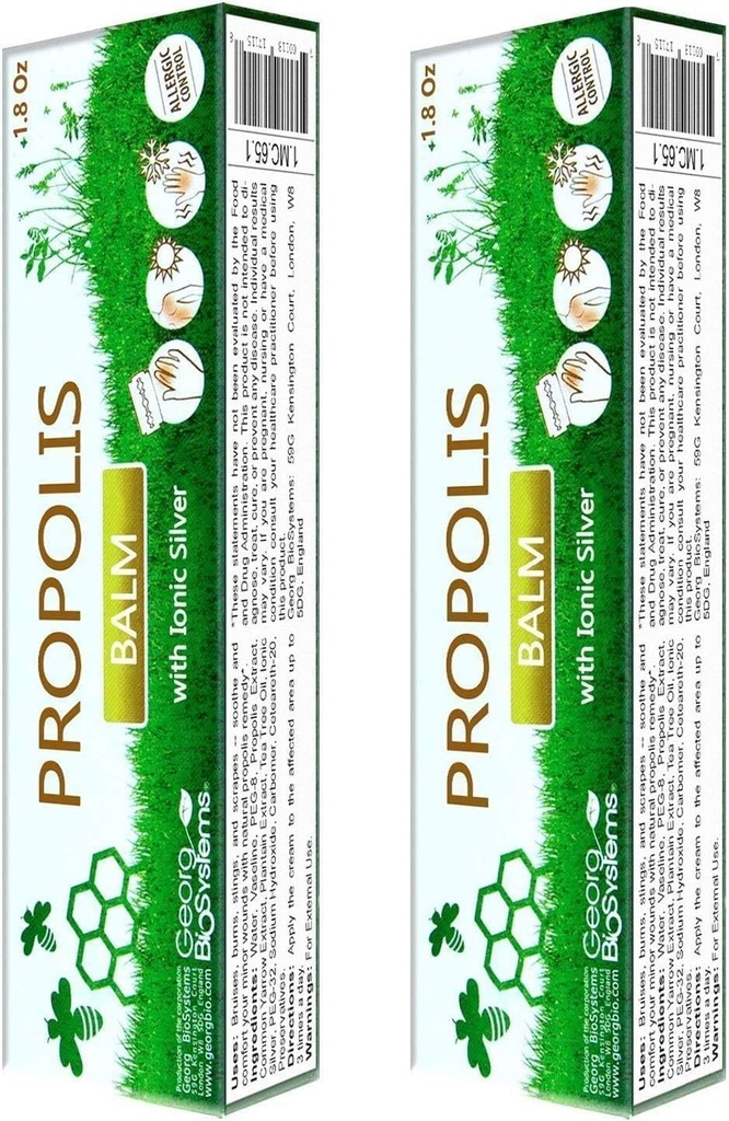 Σετ 2 Propolis Balm με ιωνικό ασήμι 30g/1 Oz