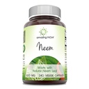 Amazing India Neem (Made with Natural Neem Leaf) 500 mg Veggie Capsules Supplement 
