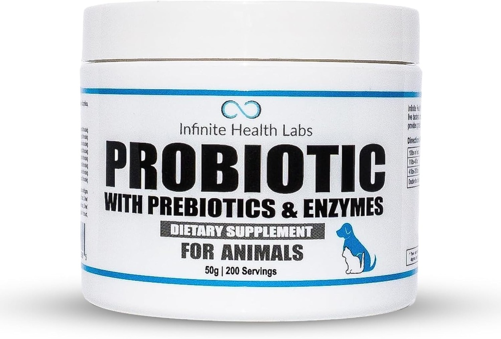 Προβιοτικά για σκύλους και γάτες - Vet Formulated Made in USA Pet Prebiotic & Enzyme Powder for Digestive, Gut & Immune Health - 200 Services (50 g)