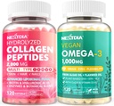 Χάπια υδρολυμένου κολλαγόνου Peptides + Vegan Omega 3 συμπλήρωμα με βιταμίνη D3 K2