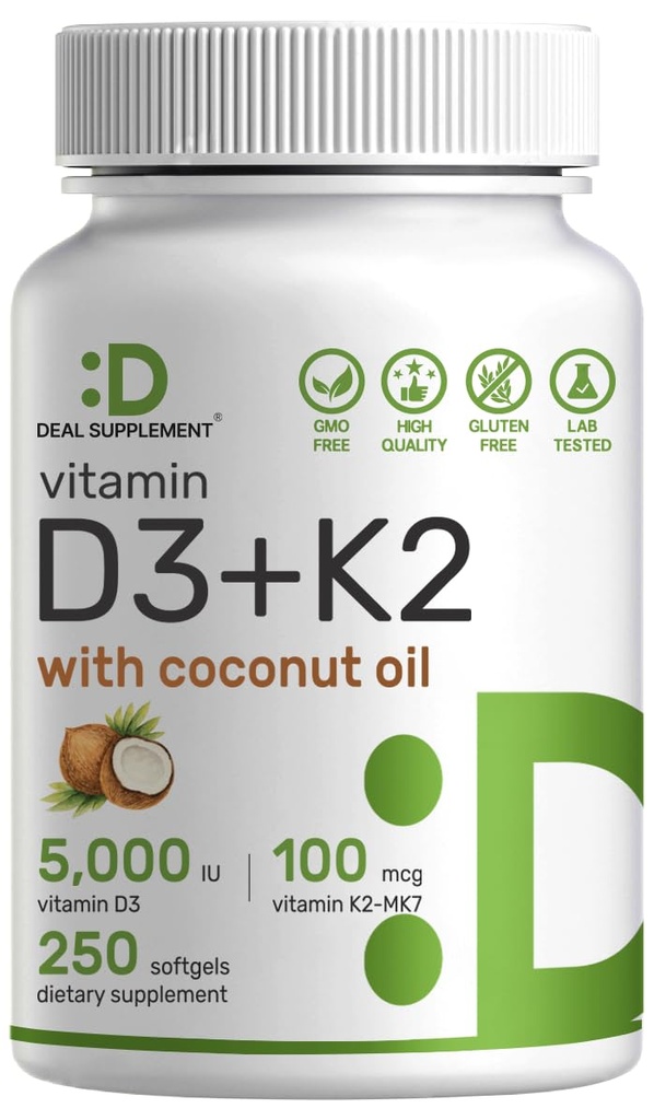 ΛΕΠΤΟΜΕΡΗΣ ΣΥΜΠΛΗΡΩΜΑ Βιταμίνη D3 5.000 IU + K2 MK7 100mcg Softgels 
