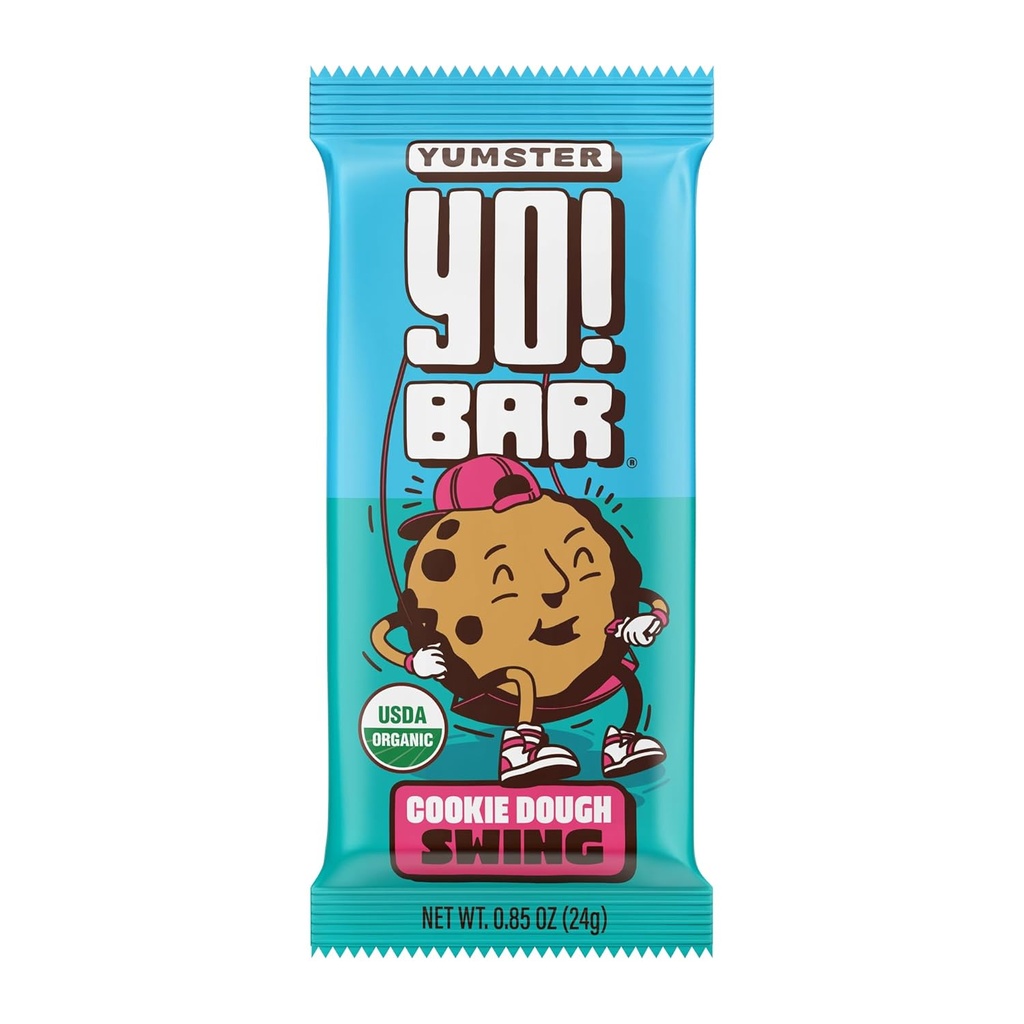 Γιο! Bar by Beared Brothers Vegan Organic Kids Bar, Cookie Dough (25 Bars) - Χωρίς γλουτένη, Παλαιό και Ολόκληρο 30 