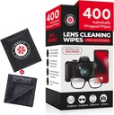 400 Σκουπίδια Καθαρισμού Γυαλιού + Cloth Μικροϊνών για Γυαλιά & Φακός Καθαρότερο 
