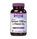 Bluebonnet Διατροφή Γάλα-ελεύθερο ασβέστιο 1.200 mg Plus Βιταμίνη D3 400 IU - Υψηλή ισχύς, μέγιστη απορρόφηση Ισχυρή υγιή οστά & ανοσοποιητικό συμπλήρωμα υποστήριξης υγείας, χωρίς γλουτένη, χωρίς γαλακτοκομικά, 120 Softgels