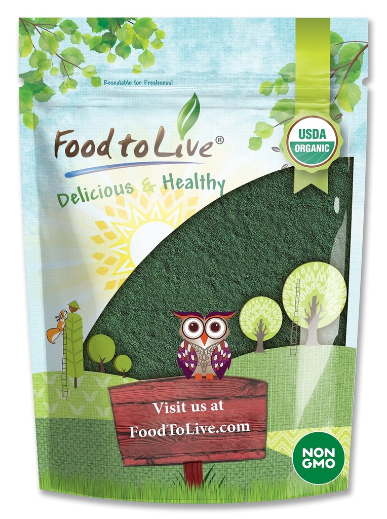 Τρόφιμα για τη ζωντανή οργανική σκόνη Chlorella, 2 Λίρες — Μη ΓΤΟ, Kosher, Ακατέργαστη πράσινη άλγη, Vegan Superfood, Μαζική, Καθαρή πράσινη πρωτεΐνη Vegan, πλούσια σε βιταμίνες και ορυκτά, Μεγάλη για Ποτά, Σπασμένο κυτταρικό τοίχωμα