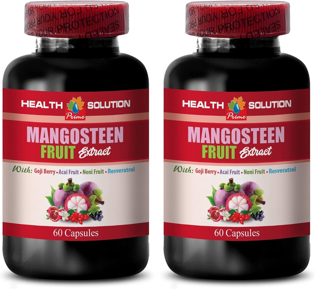 mangosteen κάψουλες - MANGOSTEEN FRUIT EXTRACT COMPLEX ΜΕ REVERATROL, ACAI FRUIT, POMEGRANATE, NONI FRUIT, GOJI BERRY - Ρόδι βιταμίνες για τη μνήμη - συμπλήρωμα ρεσβερατρόλη - 2 φιάλες 120 Cap