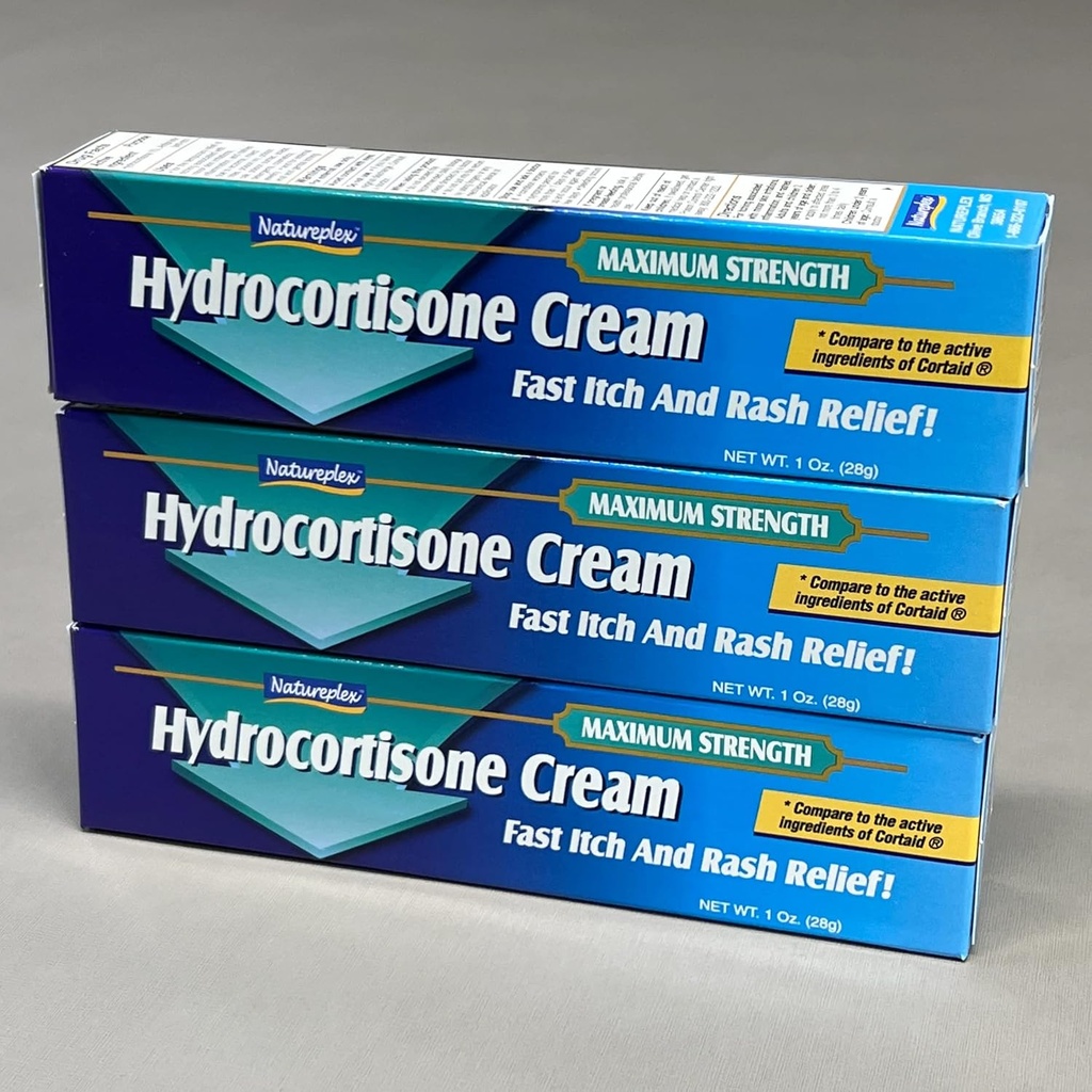 Natureplex Hydrocortisone Cream Anti-Itch Cream, 1% (3 συσκευασία) (3)
