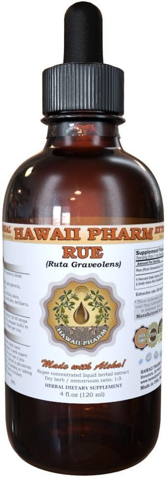 HawaiiPharm Rue (Ruta graveolens) Υγρό εκχύλισμα, Βάμμα, φυτικό συμπλήρωμα, Κατασκευασμένο στις ΗΠΑ, 2 fl.oz