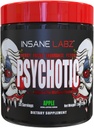 Insane Labz Ψυχωτική, υψηλής διεγερτικής πριν από την προπόνηση σκόνη, ακραία διαρκή ενέργεια, εστίαση και αντοχή με Beta Alanine, Creatine Monohydrate DMAE, 35 Srvgs (Apple)