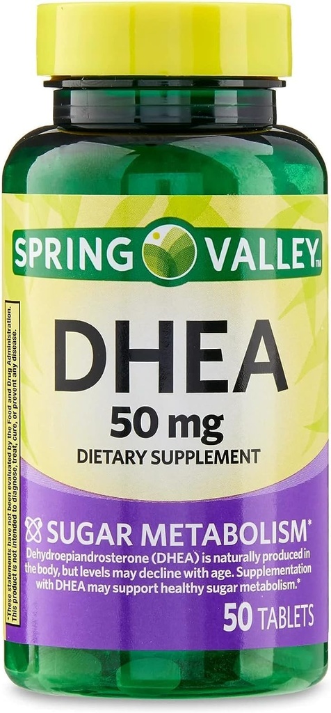 SPEC DHEA Tablets, 50 mg,Each Serving Provides 50mg of DHEA in one Easy Tablet, 50 Count