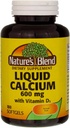 Υγρό ασβέστιο 600mg με D-3 (100 Softgels) 3 BOTTLES Σύνολο 300 Softgels