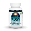 Source Naturals B- 50 Complex - Υποστηρίζει την παραγωγή ενέργειας* - 50 mg - 100 δισκία
