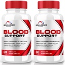 (2 Pack) Hemagenix κάψουλες, Hemagenix Advanced Blood Support Formula, Όλα τα φυσικά συμπλήρωμα για να διατηρήσει υγιή επίπεδα, επιπλέον χάπια δύναμη για τη συνολική ευεξία, επίσημες κριτικές (120 κάψουλες)