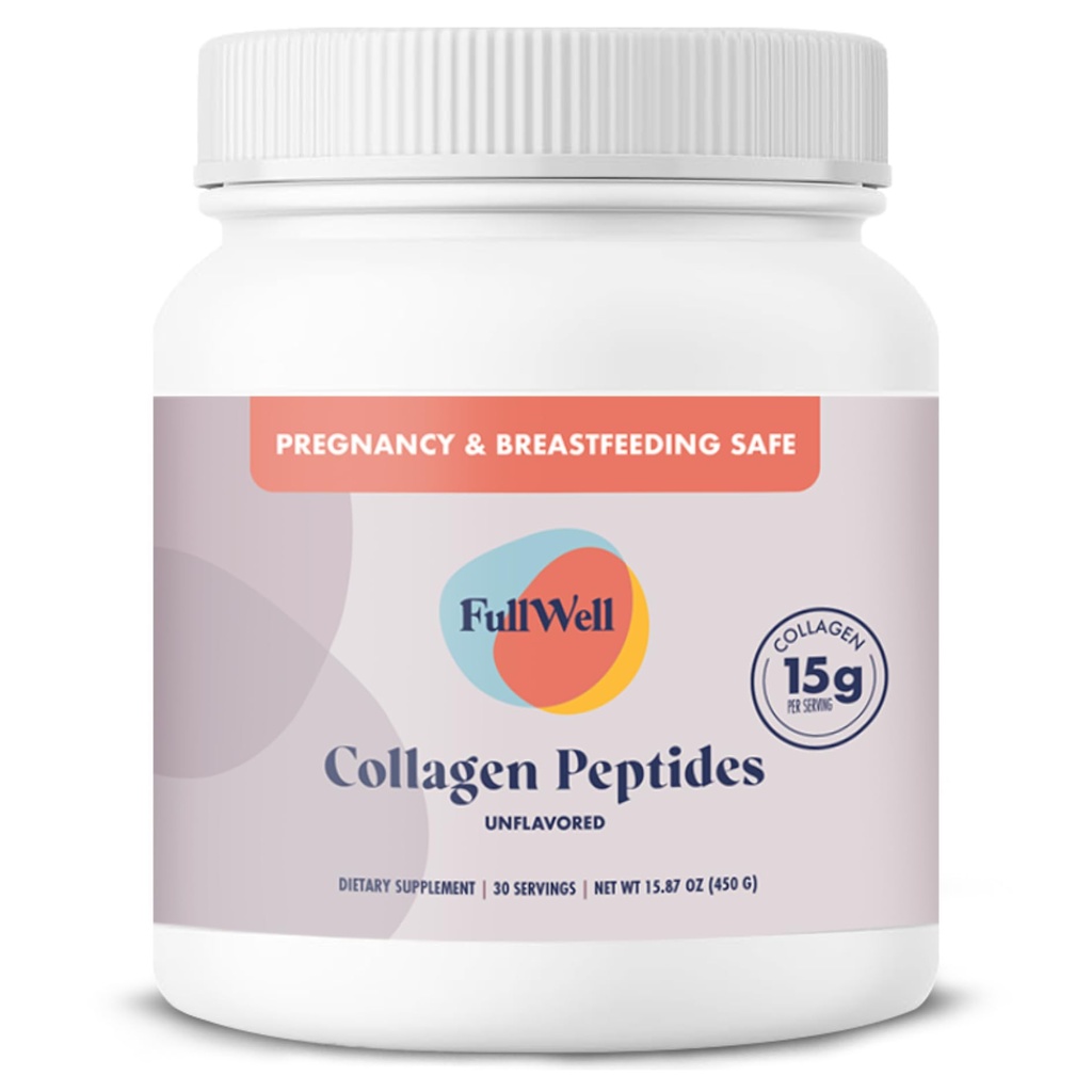 FullWell New Hydrolyzed Collagen Peptides, Θηλασμός & Εγκυμοσύνη Ασφαλής Grass-Fed Collagen σκόνη για τις γυναίκες, 15g Unflavored Collagen, 30 εξυπηρετούν