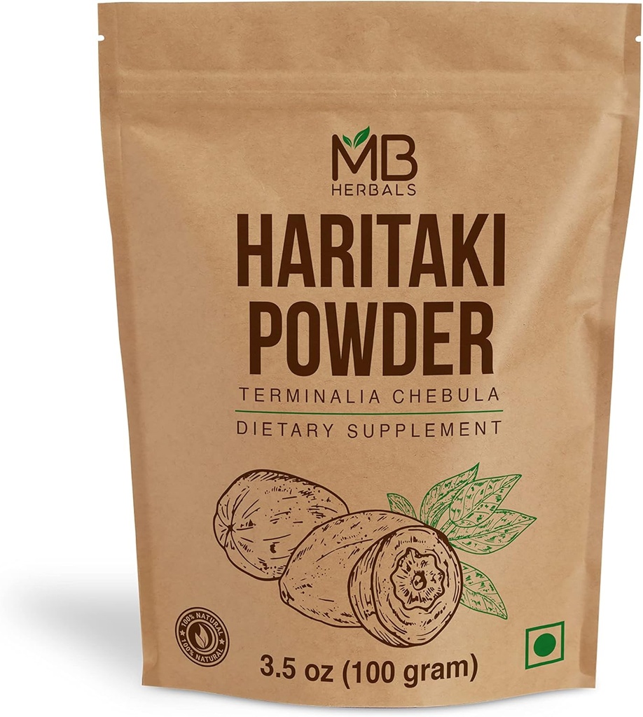 MB Herbals Haritaki Powder 3.5 oz / 100 Gram 