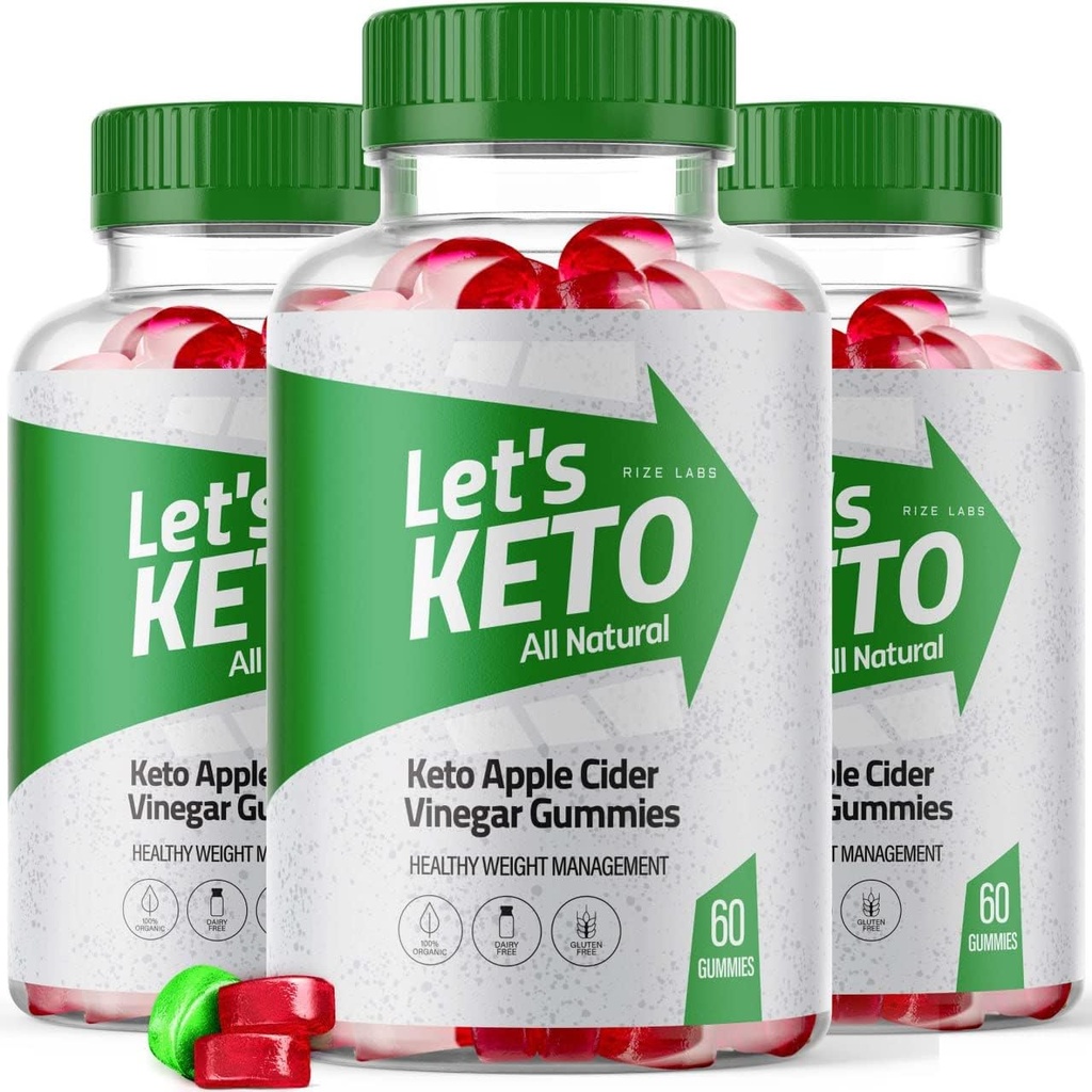 rize labs - Lets Keto Apple Cider Vinegar Gummies for Weight Management Loss - Προηγμένη Φόρμουλα - Όλα τα φυσικά συστατικά (180 Gummies) (Συσκευασία 3)