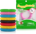 12 Pack Mosquito Repellent Βραχιόλια, μεμονωμένα τυλιγμένα, χωρίς DEET, φυσικό και αδιάβροχο συγκρότημα