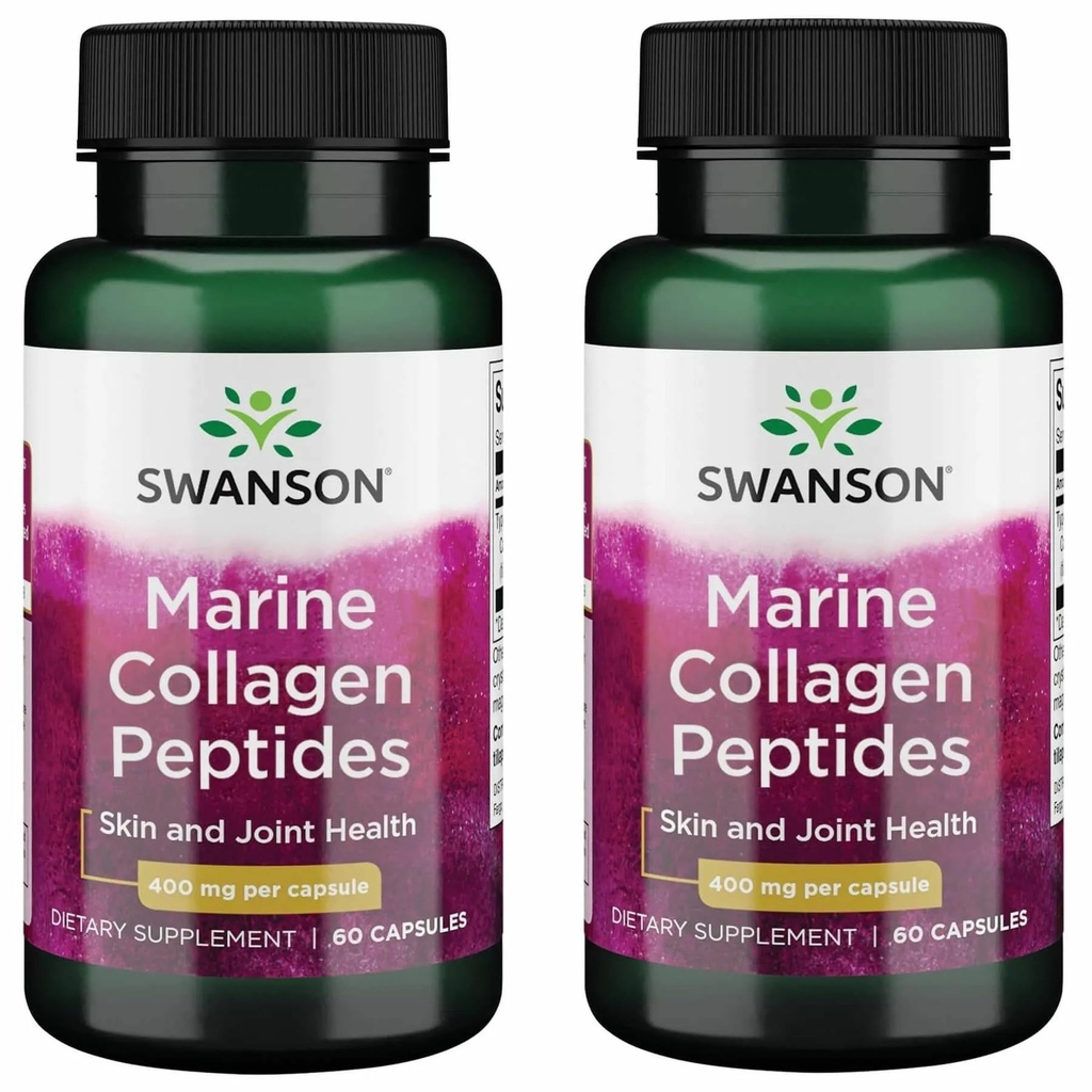 Swanson Hydrolyzed Fish Collagen Τύπος I 400 Milligrams 60 Κάψουλες (2 Συσκευασία)