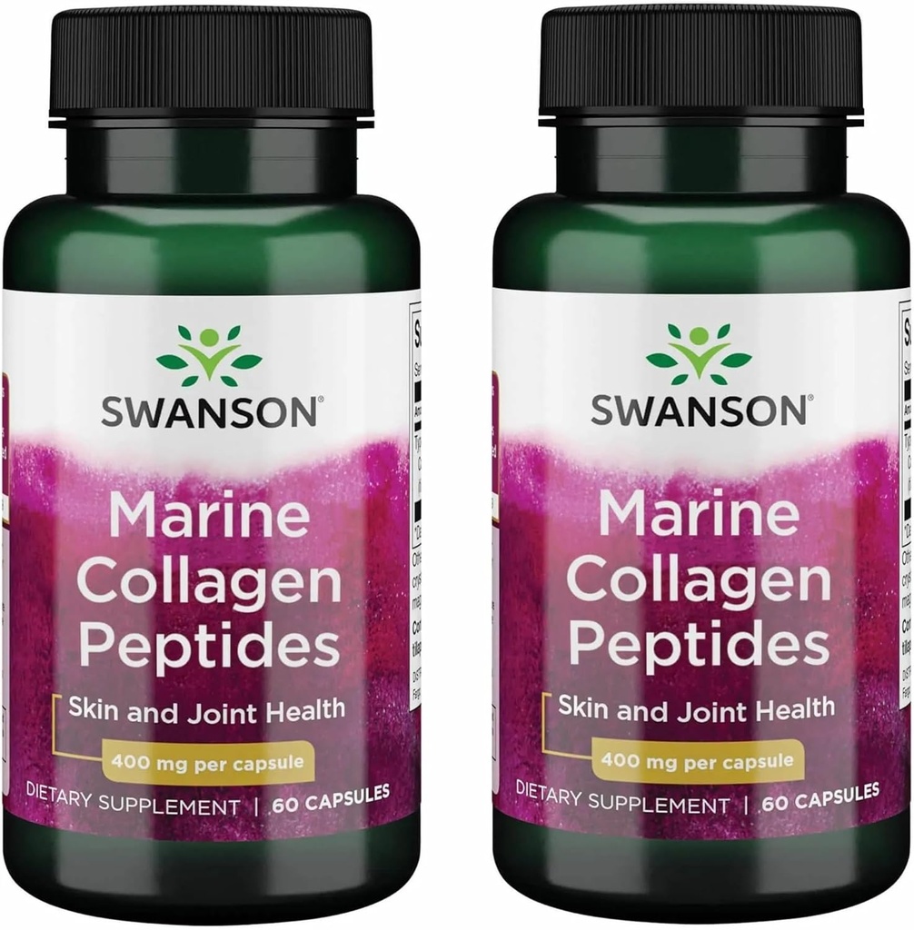 Swanson Hydrolyzed Fish Collagen Τύπος I 400 Milligrams 60 Κάψουλες (2 Συσκευασία)