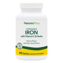 NaturesPlus Chewable Iron, Cherry - 90 Tablets, Pack of 2 - Υποστηρίζει την υγιεινή παραγωγή αίματος & φυσικής ενέργειας - Συμπλήρωμα υψηλής ισχύος με βιταμίνη C & Βότανα - 180 Total Services