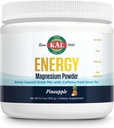 KAL Energy Magnesium Powder Drink, Pineapple Flavor Magnesium Citrate Powder, Energy Support with Green Tea Caffeine, Sugar Free, 40 Servings