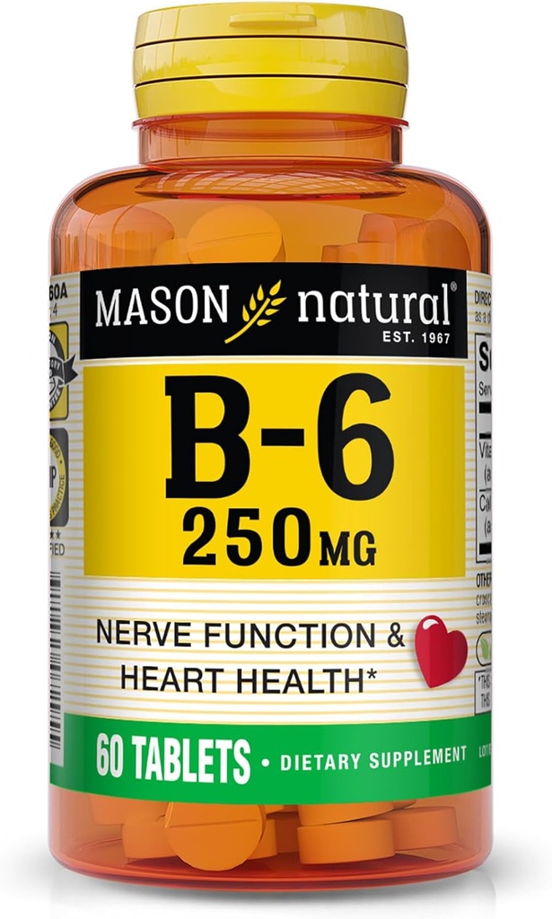 MASON ΦΥΣΙΚΗ Βιταμίνη B-6 250mg 60 TABS