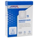 2" x 2" Dressing (1x1 Pad) AMERX Σύνορα Gauze - Συγκολλητικές επιδέσμους - Αδιάβροχο φραγμό - Αυτοσυγκολλητικό σύνορο - Αναπνοή, Hypoallergenic - 15 Pads ανά κουτί