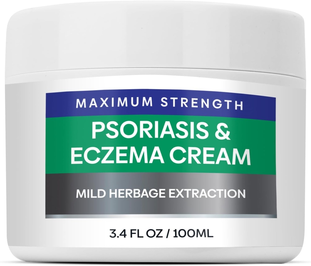 Hermon Psoriasis Eczema Relief Cream: Μέγιστη δύναμη για Psoriasis Eczema - Relieve Symptom of Resistant Resistant Refficient for Seborrheic Dermatitis Folliculitis 100m 3.4 Fl Oz (Pack of 1)