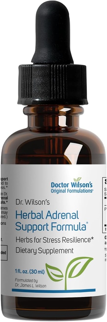 Dr Wilson's Herbal Adrenal Support Formula adaptogenic Herbs για καθημερινή χρήση, Sleep and Energy Support 1 Υγρό oz