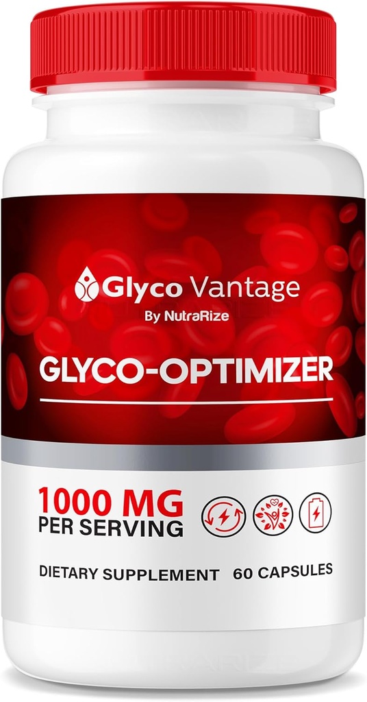 Glyco Vantage Κάψουλες - Premium GlycoVantage Glyco Optimizer, Υποστηρίζει Υγιεινό τρόπο ζωής, Όλα τα φυσικά χάπια για υγιή και σταθερά επίπεδα, Επίσημη Glyco Vantage κριτική (60 κάψουλες)