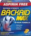 Backaid Max Relief Caplets, 28 Κόμης (πακέτο των 6)
