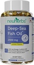 Neuherbs ιχθυέλαιο βαθιάς θάλασσας (60 Softgels) Ωμέγα 3 συμπλήρωμα τριπλή δύναμη 2500 Mg για τους μυς, αρθρώσεις, καρδιά και γνωστική υποστήριξη 